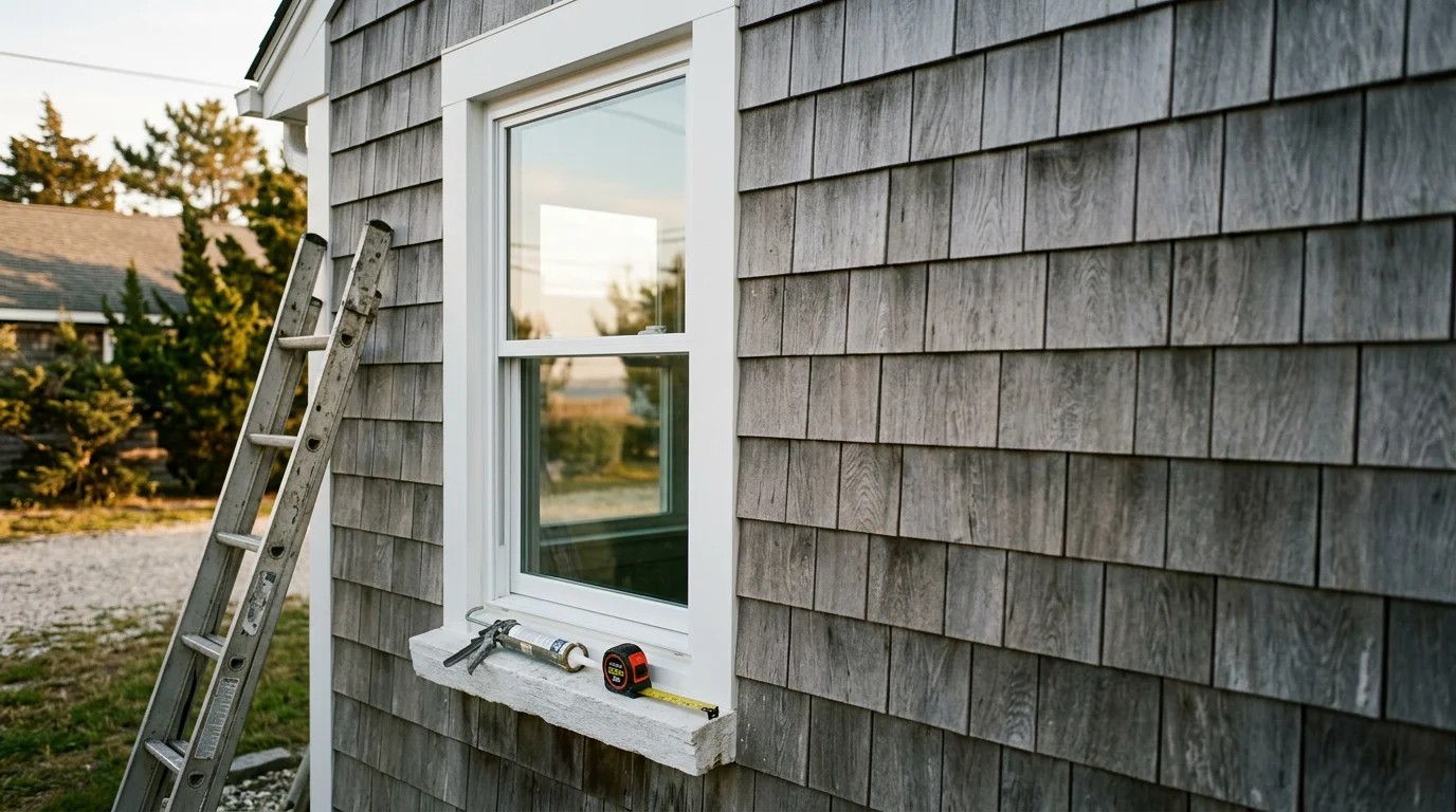 New replacement windows installed in a residential home